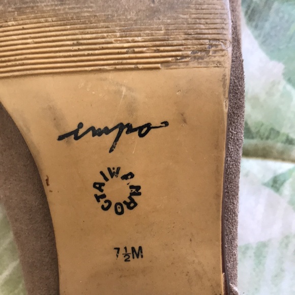 Vintage Tan Suede Tall Boots with Small Heel - Picture 6 of 6